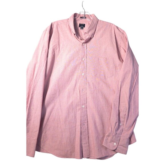 J. Crew Flex Pink Button-Up Shirt XL Long Sleeve Madagascar - Picture 1 of 6